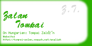 zalan tompai business card